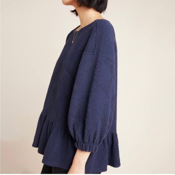 Anthropologie Maeve Mikayla Peplum Top - Size M - Picture 3 of 4